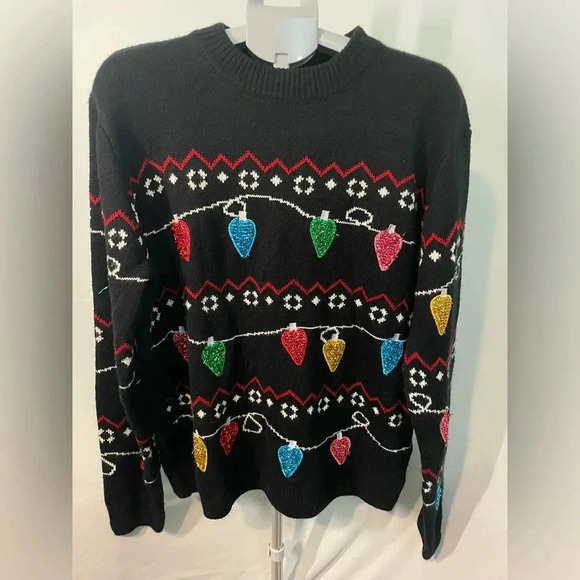 You look ugly today, glitter fairy light Christmas sweater size extra large B2 - Picture 1 of 9